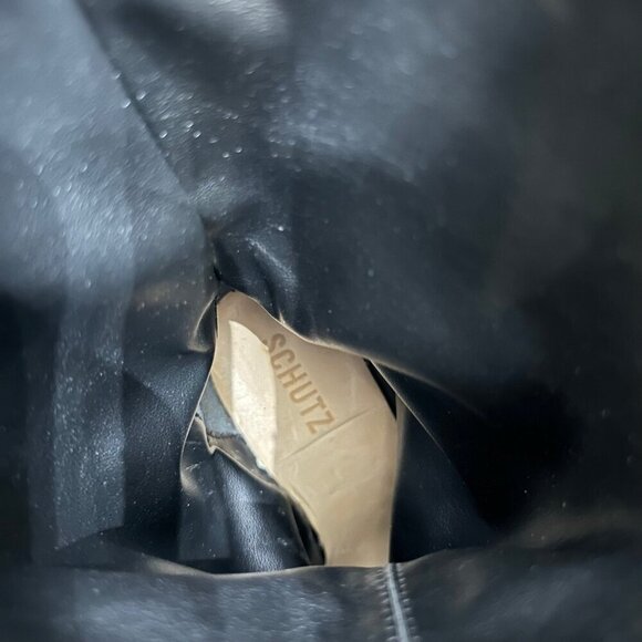 Schutz Alyah boot in embossed croc black 8 - Picture 6 of 9